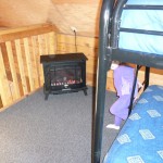 Upstairs with Fireplace Heater