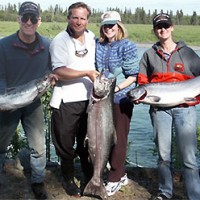 Alaska River Salmon Fishing