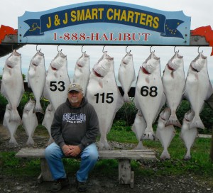 Bill caught this 115 lb Halibut today!