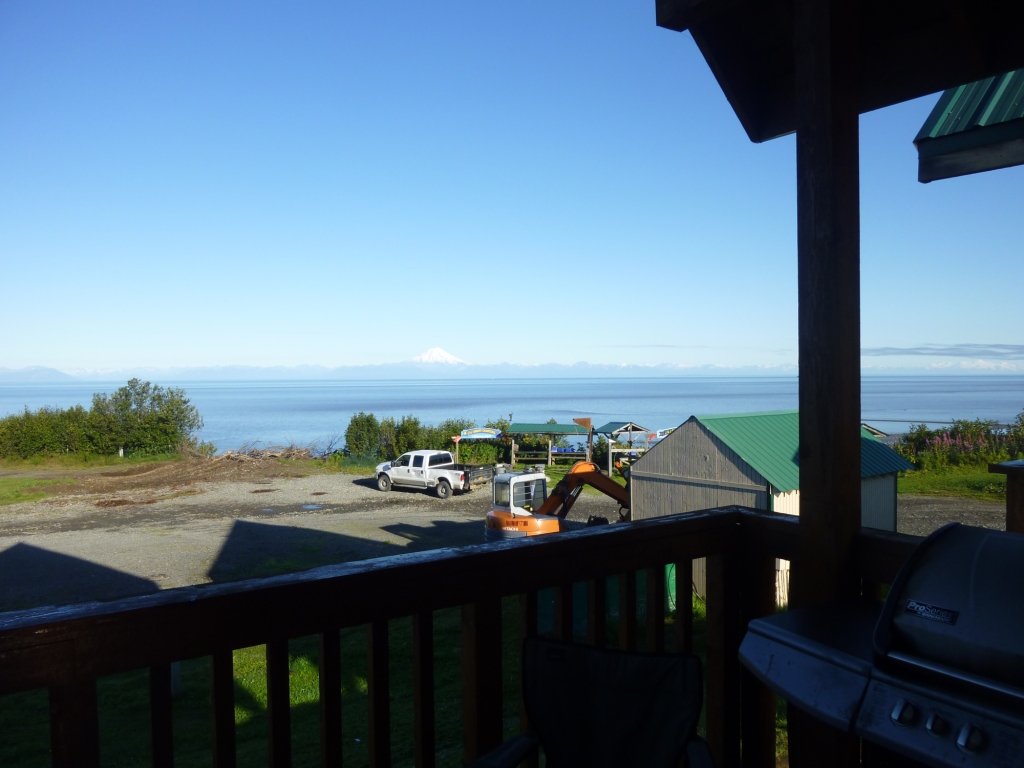 View on Deck of Mt. Iliamna Cabin