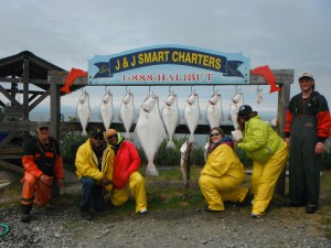The Hart Party did a great job fishing--Debra caught the big Halibut today (her first fish ever)!