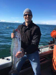 Jeff caught this nice fresh King on the Quickwater Boat