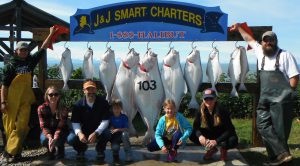 A very nice 103 lb Halibut Captain Jabba and Deckhand Roger!