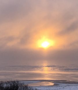 Sunset over the beach