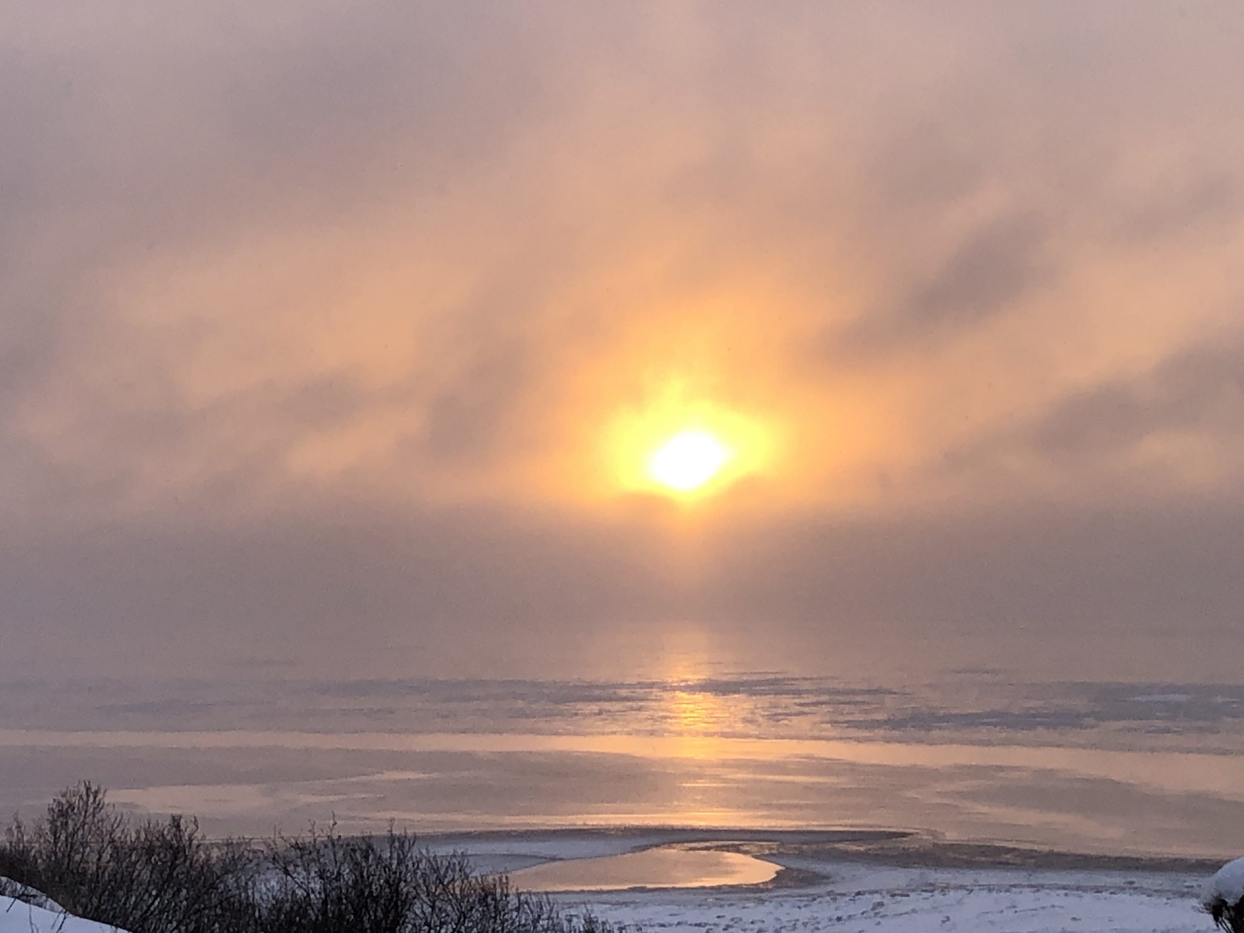 Sunset over the beach