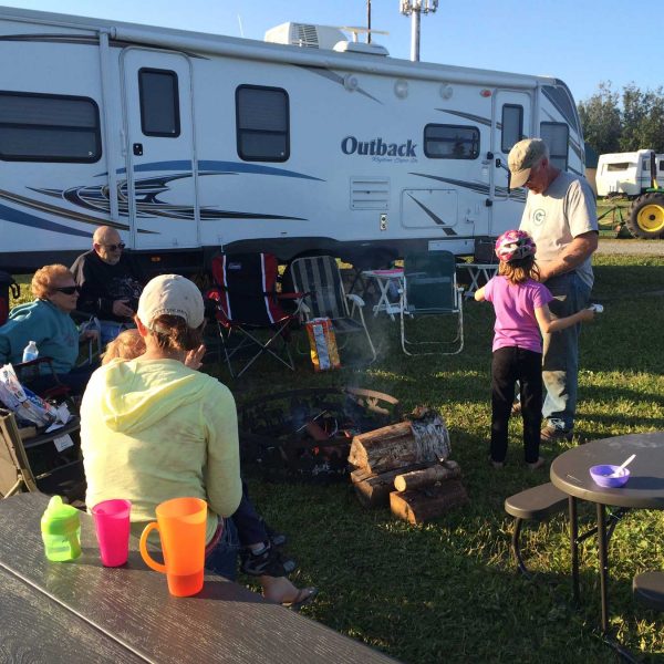 A family RV camping at our campground