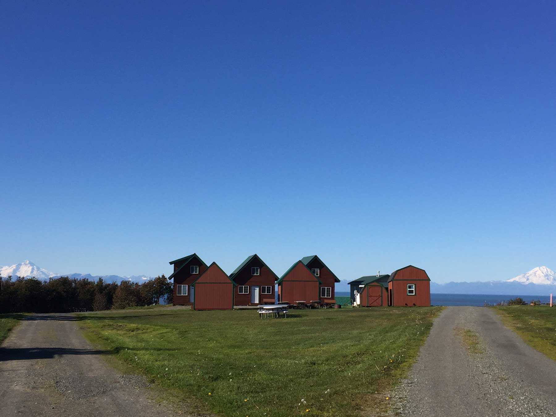 Photo of our cabins from a distance