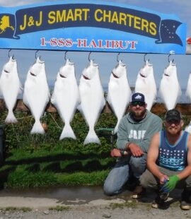 capozzi and bauman parties with 9 halibut