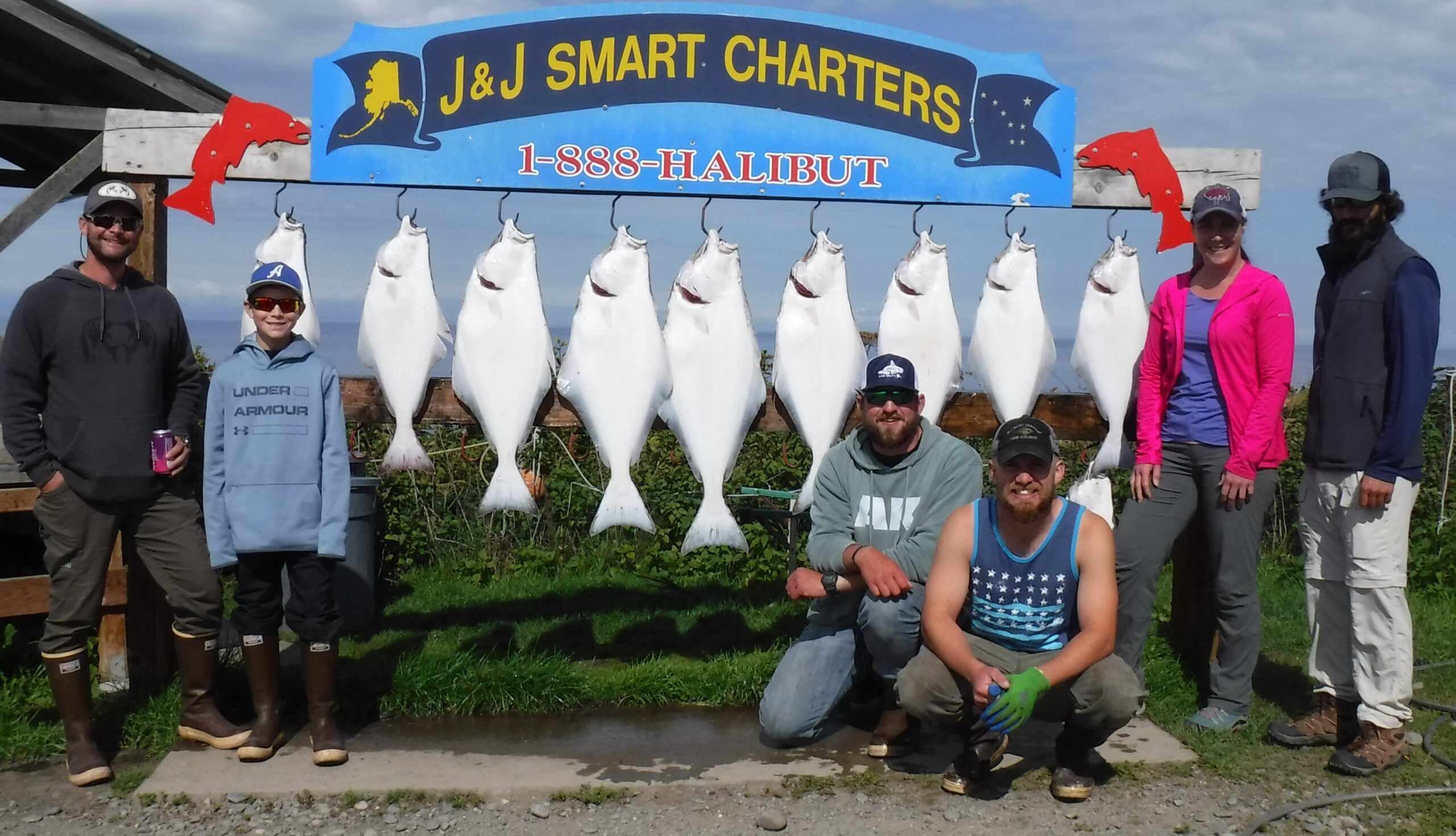 capozzi and bauman parties with 9 halibut